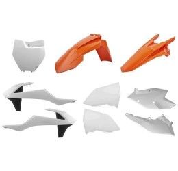 Kit plastiche base enduro / completo MX Polisport per KTM 125 SX 16-18 arancione 16/bianco