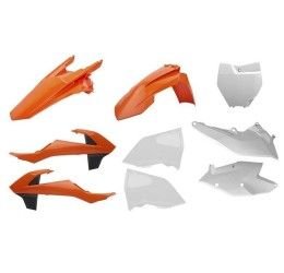 Kit plastiche base enduro / completo MX Polisport per KTM 125 SX 16-18 arancione 16/bianco