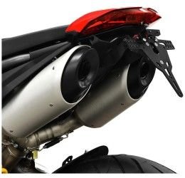 KIT Portatarga PRO Ibex Zieger per Ducati Hypermotard 950 19-24 regolabile con Lucetarga LED + Catadiottro