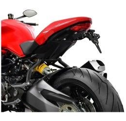 KIT Portatarga PRO Ibex Zieger per Ducati Monster 1200 17-21 regolabile con Lucetarga LED + Catadiottro