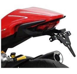 KIT Portatarga PRO Ibex Zieger per Ducati Monster 821 14-16 regolabile con Lucetarga LED + Catadiottro
