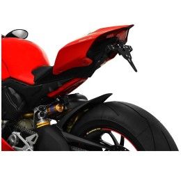 KIT Portatarga PRO Ibex Zieger per Ducati Streetfighter V2 2022 regolabile con Lucetarga LED + Catadiottro