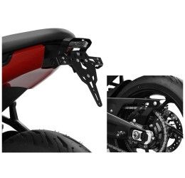 KIT Portatarga PRO Ibex Zieger per Triumph Trident 660 21-24 regolabile con faro stop e posizione posteriore led + Catadiottro