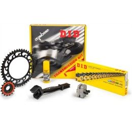 Kit trasmissione DID per Aprilia Caponord 1200 Rally 15-16 ( Catena DID 525 ZVMX2 G&G 114 maglie - Pignone 17 - Corona 44 - Passo 525) rapporti modificati