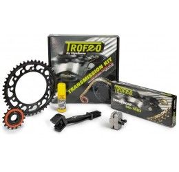 Kit trasmissione Trofeo by Ognibene per Aprilia Mana 850 GT 08-16 (Catena TROFEO 525 TRX2 G&B 102 maglie - Pignone 18 - Corona 42 - Passo 525) rapporti modificati