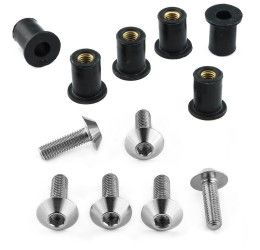 Kit viti Cupolino ACCIAO INOX Pro-Bolt per Honda CBR 600 F 87-06 - 6 viti + dado elastico