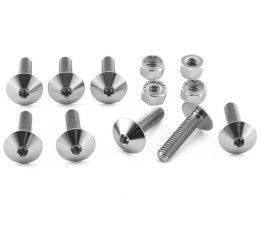 Kit viti Cupolino TITANIO Pro-Bolt per Benelli TRK 502 X 18-24 8 viti e 4 dadi