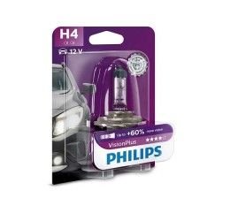 LAMPADA PHILIPS H4 VISION PLUS - 12V 60/55W - (Rif.Philips:12342VPB1)