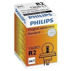 LAMPADA PHILIPS R2 ASIMMETRICA - 12V 45/40W P45t-41 - (Rif.Philips: 12620C1)