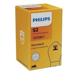 LAMPADA PHILIPS S2 BILUCE - 12V 35/35W BA20d - (Rif.Philips: 12728C1)