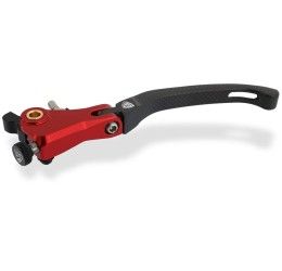 Leva frizione snodata ribaltabile CNC Racing modello RACE RED CARBON per Ducati Panigale V4 R 19-20 | 22-24