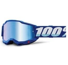 Occhiali Off-Road 100% The Accuri 2 modello Blue lente specchiata mirror blue lens (Compreso nel prezzo anche: Lente trasparente extra) (ULTIMO PEZZO DISPONIBILE)