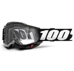 Occhiali Off-Road 100% The Accuri 2 Enduro Moto modello Black lente doppia trasparente ventilata