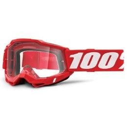 Occhiali Off-Road 100% The Accuri 2 OTG modello Red lente trasparente