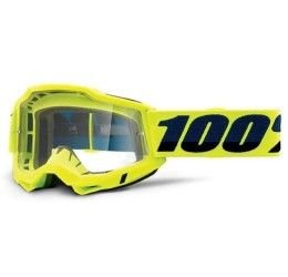 Occhiali Off-Road 100% The Accuri 2 OTG modello Yellow lente trasparente
