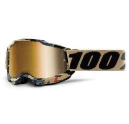 Occhiali Off-Road 100% The Accuri 2 modello Tarmac lente specchiata mirror gold lens (Compreso nel prezzo anche: Lente trasparente extra) (ULTIMO PEZZO DISPONIBILE)