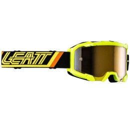 Occhiali Off-Road Leatt Velocity 4.5 modello Iriz colore giallo-arancione - lente iridescente