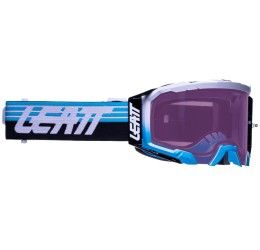 Occhiali Off-Road Leatt Velocity 5.5 modello Iriz colore azzurro - lente iridescente