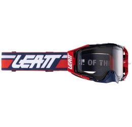 Occhiali Off-Road Leatt Velocity 6.5 colore rosso-blu - lente colorata