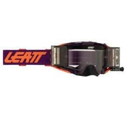 Occhiali Off-Road Leatt Velocity 6.5 Roll-Off Ready colore arancione-viola - lente trasparente