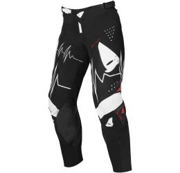 Pantaloni cross enduro Ufo plast Slim Adrenaline nero-bianco-rosso
