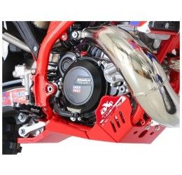Paramotore ENDURO AXP Racing Xtrem in PEHD 8mm rosso con protezione link per Beta RR 250 Racing 2T 2024