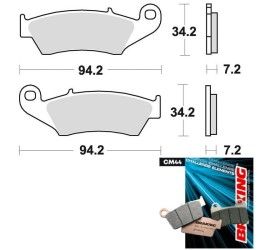 Pastiglie freno anteriori Braking per Beta Xtrainer 300 15-21 - Mescola CM44 sinterizzata offroad 772CM44