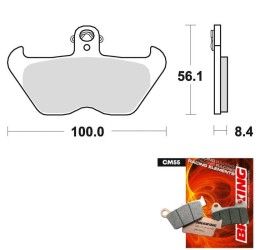 Pastiglie freno anteriori Braking per BMW R 1100 R 95-01 - Mescola CM55 sinterizzata strada 806CM55