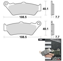 Pastiglie freno anteriori Braking per Ducati Scrambler 400 Sixty 2 16-17 - Mescola SM1 semi-metallica 780SM1