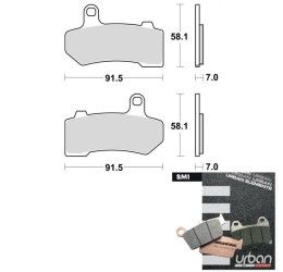 Pastiglie freno anteriori Braking per Harley Davidson V-Rod 1250 08-10 - Mescola SM1 semi-metallica 934SM1