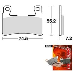 Pastiglie freno anteriori Braking per Honda CBR 600 F Sport 01-02 - Mescola CM66 semi-metallica racing 827CM66