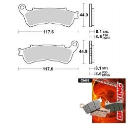 Pastiglie freno anteriori Braking per Honda Deauville NT 700 06-12 - Mescola CM55 sinterizzata strada 910CM55