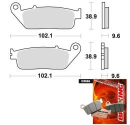 Pastiglie freno anteriori Braking per Honda INTEGRA 750 14-20 - Mescola CM55 sinterizzata strada 720CM55