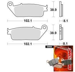 Pastiglie freno anteriori Braking per Honda XR 400 R 06-07 - Mescola CM55 sinterizzata strada 716CM55
