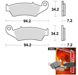 Pastiglie freno anteriori Braking per Honda XR 400 R 95-05 - Mescola CM46 sinterizzata offroad 772CM46