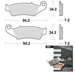 Pastiglie freno anteriori Braking per Honda XR 400 R 95-05 - Mescola SM1 semi-metallica 772SM1