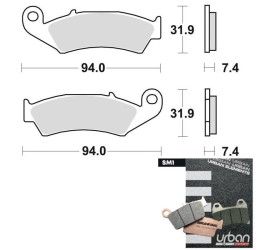 Pastiglie freno anteriori Braking per Honda XR 600 R 91-93 - Mescola SM1 semi-metallica 700SM1
