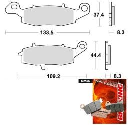 Pastiglie freno anteriori Braking per Kawasaki ER6N 06-15 - Mescola CM55 sinterizzata strada 787CM55