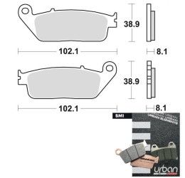 Pastiglie freno anteriori Braking per Kawasaki Versys X 300 ABS 17-23 - Mescola SM1 semi-metallica 716SM1