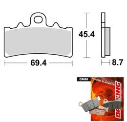 Pastiglie freno anteriori Braking per KTM 125 Duke 11-15 - Mescola CM55 sinterizzata strada 952CM55