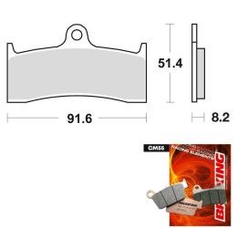 Pastiglie freno anteriori Braking per MV Agusta Brutale 750 01-06 - Mescola CM55 sinterizzata strada 801CM55