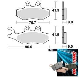 Pastiglie freno anteriori Braking per Piaggio Fly 125 ie 3V 12-15 - Mescola P30 sinterizzata scooter P30888