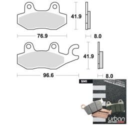 Pastiglie freno anteriori Braking per Suzuki Burgman 400 ABS 11-20 - Mescola SM1 semi-metallica 725SM1