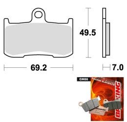 Pastiglie freno anteriori Braking per Suzuki GSX-8R 2024 - Mescola CM55 sinterizzata strada 906CM55