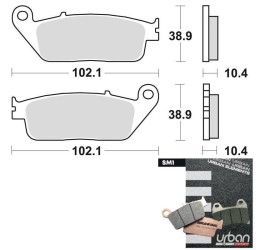 Pastiglie freno anteriori Braking per Yamaha X-Max 250 ABS 11-16 - Mescola SM1 semi-metallica 748SM1