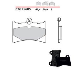 Pastiglie freno anteriori Brembo per aprilia af1 europa 125 90-94 - Mescola primo equipaggiamento Carbon Ceramica 07GR5605