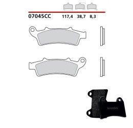 Pastiglie freno anteriori Brembo per Aprilia Atlantic 500 05-09 - Mescola primo equipaggiamento Scooter 07045