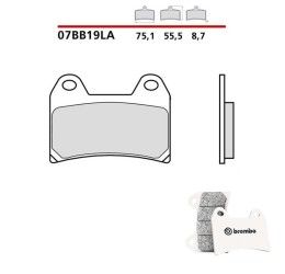 Pastiglie freno anteriori Brembo per aprilia blue marlin 1000 2002 - Mescola LA sinterizzata Strada 07BB19LA