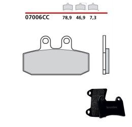 Pastiglie freno anteriori Brembo per Aprilia Sportcity 200 IE 04-08 - Mescola primo equipaggiamento Scooter 07006