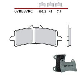 Pastiglie freno anteriori Brembo per Aprilia Tuono V4 1100 Factory 17-24 - Mescola RC sinterizzata Pista 07BB37RC